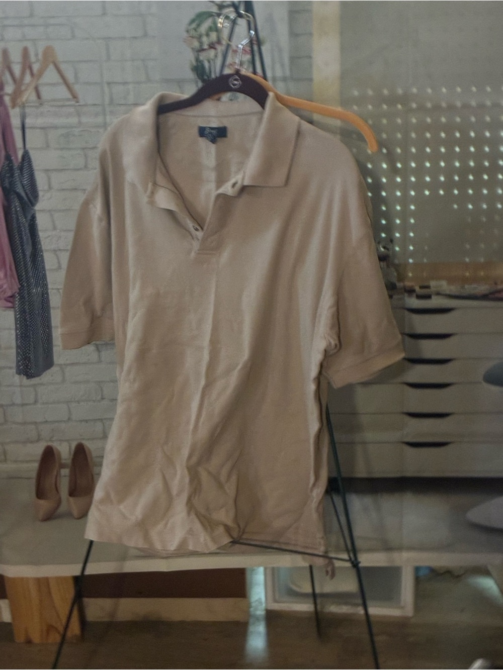 Bass Men's Polo Shirt in Beige